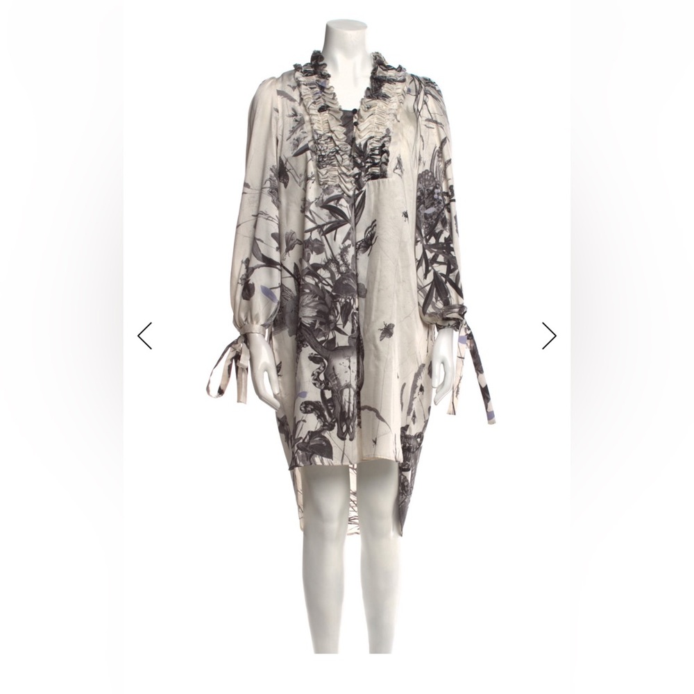 Just Cavalli Printed Silky Tunic Dress | Size XL